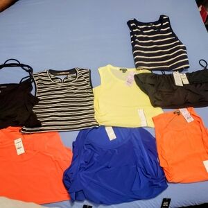 8 NWT, NWOT LIKE NEW Women's Vibrant Tank Tops Collection.